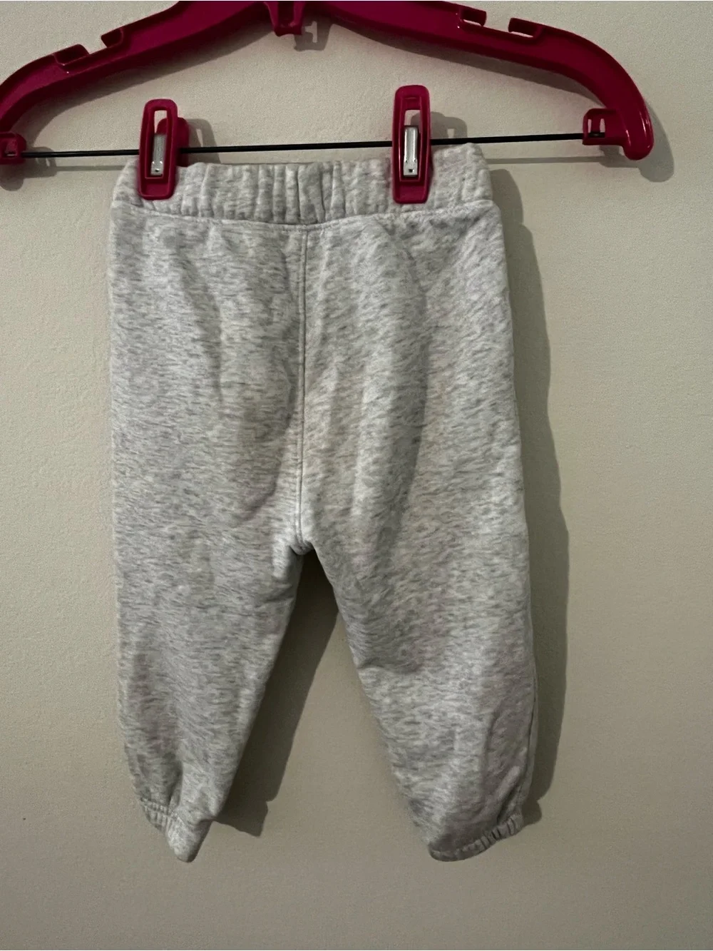 Gap Kids Gray Drawstring Sweatpants with Pink Logo